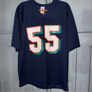 NFL Miami Dolphins Junior Seau #55 Jersey Men’s Size L Navy Throwback Football